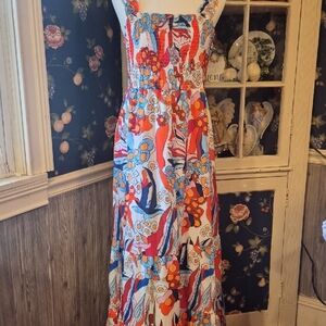 Floral Smocked Maxi Dress